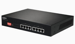 Edimax 8 Port PoE Switch (ED-ES1008Pv2) providing both power and ethernet connectivity for up to eight devices simultaneously.
