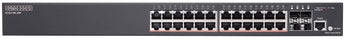 Edge-Core EC-ECS2100-28P switch with 24 Gigabit PoE+ ports and 4 SFP ports for efficient power and data transmission.