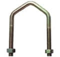 50mm mild steel U-bolt, used to clamp masts or poles to brackets in outdoor networking applications. SKU: UB-50.