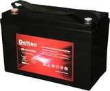 Deltec AMG 12V 100Ah Gel Battery DT-12-100G. A deep cycle battery for solar power and backup systems. Maintenance-free design.