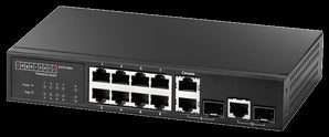 Edge-Core ES3510MA switch. 10-port Fast Ethernet switch with 8 10/100 ports and 2 Gigabit RJ-45/SFP ports. Layer 2/4 functionality.