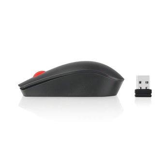 Lenovo Essential Wireless Laser Mouse for Daily Work, providing comfortable control and precise tracking.