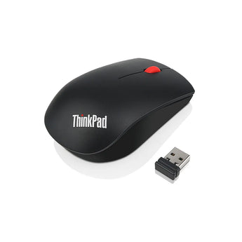 Lenovo Essential Wireless Laser Mouse for Daily Work, providing comfortable control and precise tracking.