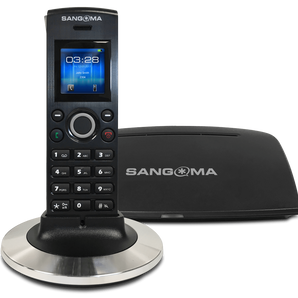 Sangoma D10M DECT extra handset with PSU. Wireless phone for Sangoma DB20 base stations, offering cordless communication.