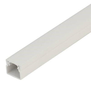 3 meter length of 25x16mm solid trunking, used for cable organization and protection in residential or commercial settings.
