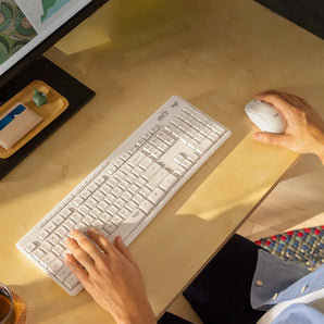 Logitech MK295 Off-White Wireless Keyboard and Mouse Combo