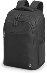 HP Renew Business 17.3-inch Laptop Backpack for professionals, made from recycled ocean plastic, carrying a laptop.