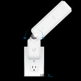Ubiquiti AmpliFi MeshPoint HD, a white mesh extender with a plug, expanding WiFi coverage and eliminating dead zones in your home or office.