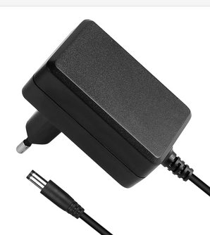 5V 1A power supply with 5mm DC jack, used to power small electronic devices requiring 5 watts.