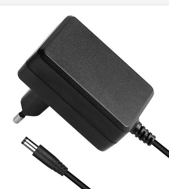 5V 1A power supply with 5mm DC jack, used to power small electronic devices requiring 5 watts.