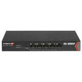 Edimax ED-GS3005P: 5-port Gigabit Smart Lite PoE switch with metal housing for desktop or wall mount. Power devices via Ethernet.