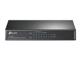 TP-Link TL-SG1008P: 8-port Gigabit desktop switch with 4 PoE+ ports, metal case, and fanless design for easy network connectivity.
