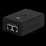 Ubiquiti POE-24-12W: A white 24V 12W PoE adapter used to power Ubiquiti devices via Ethernet cable. 10/100 Mbps.