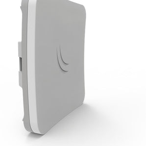 MikroTik SXTsq 5 ac, a small, lightweight 5GHz outdoor CPE with integrated antenna for wireless point-to-point connections.
