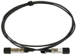 MikroTik MT-RBSFP-1M: 1-meter direct attach copper cable for connecting SFP, SFP+, and SFP28 devices. Black connectors on each end.