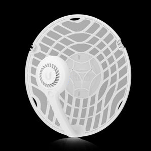 Ubiquiti UISP airFiber AF60-LR, a 60 GHz radio with integrated PoE injector, designed for long-range, point-to-point wireless connections.