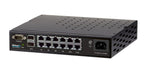 Netonix NTX-WS-12250-AC: 12-Port managed PoE switch with AC power, 2 SFP uplink ports, and a 24V-48V, 250W power supply.