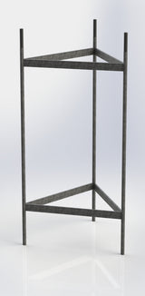 Galvanized Lattice Mast Casting Cage. Attaches to Y-Base Assembly (MS-HD-CC-V2) for secure mast installation.