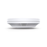 TP-Link EAP620 HD AX1800 ceiling mount access point. White, round design with multiple indicator lights for optimal Wi-Fi 6 performance.