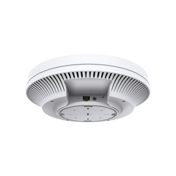 TP-Link EAP620 HD AX1800 ceiling mount access point. White, round design with multiple indicator lights for optimal Wi-Fi 6 performance.