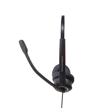 Grandstream GUV3000 HD USB binaural headset. Professional, noise-canceling, with adjustable headband and soft ear cushions for comfortable use.
