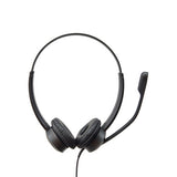 Grandstream GUV3000 HD USB binaural headset. Professional, noise-canceling, with adjustable headband and soft ear cushions for comfortable use.