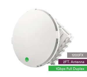 Siklu E-Band 80GHz PTP link with 2ft external antenna, enabling high-speed wireless communication for up to 14km.