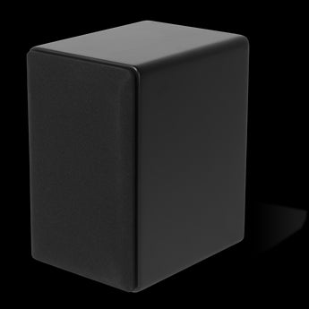 Black TruAudio CT Bookshelf Speaker: 4" glass fiber woofer, 1" aluminum tweeter for high-quality home audio and theater use.