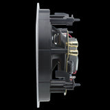 TruAudio PP-6 in-ceiling speaker, 6.5 inch, frameless design. Shows a white circular speaker with a visible woofer and tweeter.