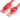 Red Acconet CAT6 0.5m UTP patch cable with molded boots, used to connect network devices.