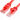 Red Acconet CAT6 2-meter UTP flylead patch cable with RJ45 connectors for Ethernet network connections.