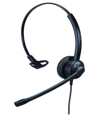 Talk2 ECO Range Monaural Headset (TT-SE803-QD) with adjustable, flexible microphone for VoIP communication. Single earpiece design.