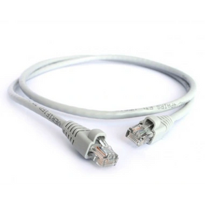 Grey Acconet CAT5e 20m UTP flylead (patch lead) with molded boots and RJ45 connectors for network connectivity.