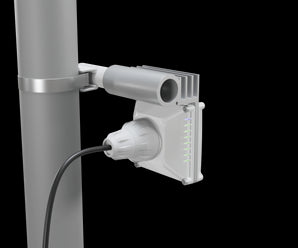 MikroTik CubeG-5ac60ay-SA: A compact, white outdoor 60GHz sector antenna with 5GHz backup for wireless networking.