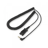 Snom ACPJ adapter cable. Connects Snom A100M/A100D headsets to devices with a 3.5mm jack. Features a quick release connector.