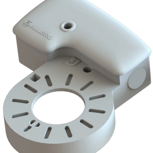 Camera Den 110mm junction box, IP66 waterproof, compatible with mini dome and bullet cameras. Provides secure and weatherproof housing.