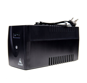 Acconet 1200VA/600W Offline UPS (AC-UPS-1000). Provides backup power for computers and electronics during power outages. Compact design.