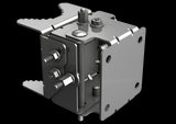 IgniteNet MetroLinq LC Precision Bracket; a sturdy pole mount for precise alignment of wireless network devices.