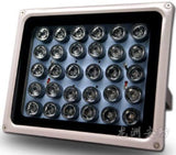 IR Illuminator providing infrared light for enhanced night vision surveillance, 60-85m range, requires DC12V2A power supply.
