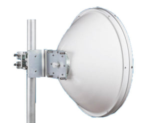 Jirous 680mm parabolic antenna, 34.1dBi gain, operating at 10-12 GHz. Optimizes Mimosa B11 backhaul radio signals.