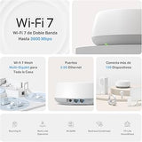 TP-Link BE3600 (HB210) Mesh WiFi 7 access point. Features a sleek design and 2.5 GbE ports for whole-home, high-speed internet.