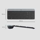 Logitech MK470 Graphite wireless keyboard and mouse combo on a desk
