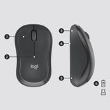 Logitech MK295 Silent Wireless Keyboard and Mouse Combo in Graphite, offering quiet operation.