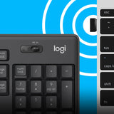 Logitech MK295 Silent Wireless Keyboard and Mouse Combo in Graphite, offering quiet operation.