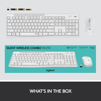 Logitech MK295 Off-White Wireless Keyboard and Mouse Combo