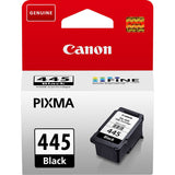 Canon PG-445 black ink cartridge for PIXMA printers, 8ml capacity, providing standard yield and OEM quality prints.