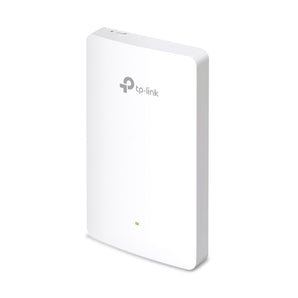 TP-Link AX1800 WiFi 6 wall plate access point with 4 Gigabit Ethernet ports for bridging wired network devices.