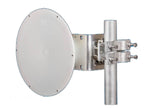 Siklu EtherHaul 1+ ft 17GHz antenna providing high-bandwidth wireless point-to-point communication at 17 GHz frequency.
