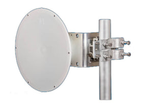 Siklu EtherHaul 1+ ft 17GHz antenna providing high-bandwidth wireless point-to-point communication at 17 GHz frequency.