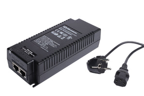 Siklu ZSK-EH-60W-AC-PoE-EU 60W 48V PoE Adapter providing power and data connectivity over Ethernet for Siklu networking equipment.